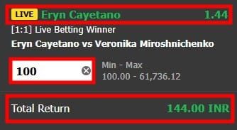 เทนนิสสด ตัวอย่างความบังเอิญของผู้เล่นใหม่